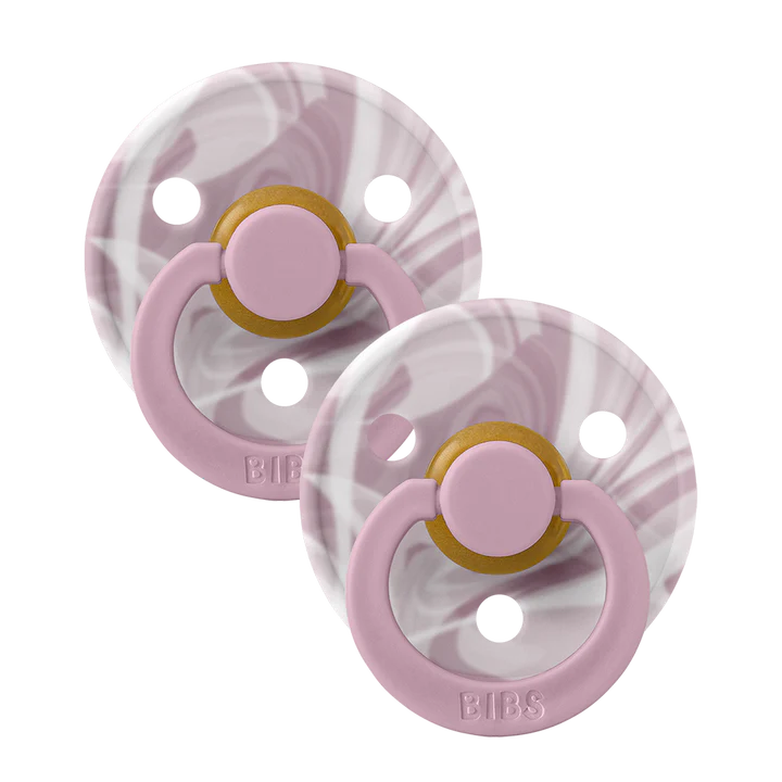 BIBS Colour 2pk White/Heather White/natural rubber latex - str 1