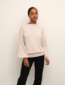 Lone knit Pullover  Beige - Kaffe Clothing