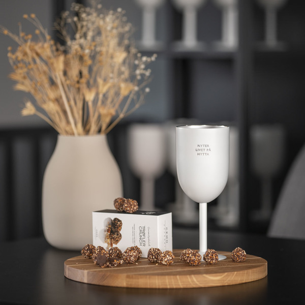 HYTTA - HVIT TERMOGLASS M/STETT