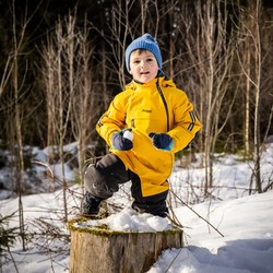 Bergans Lilletind Insulated Kids Coverall LightGoldenYellow/SolidCharcoal - Bergans