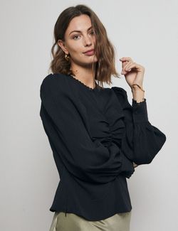 Selene blouse Svart - A-view