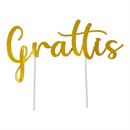 Kaketopp "grattis" gull