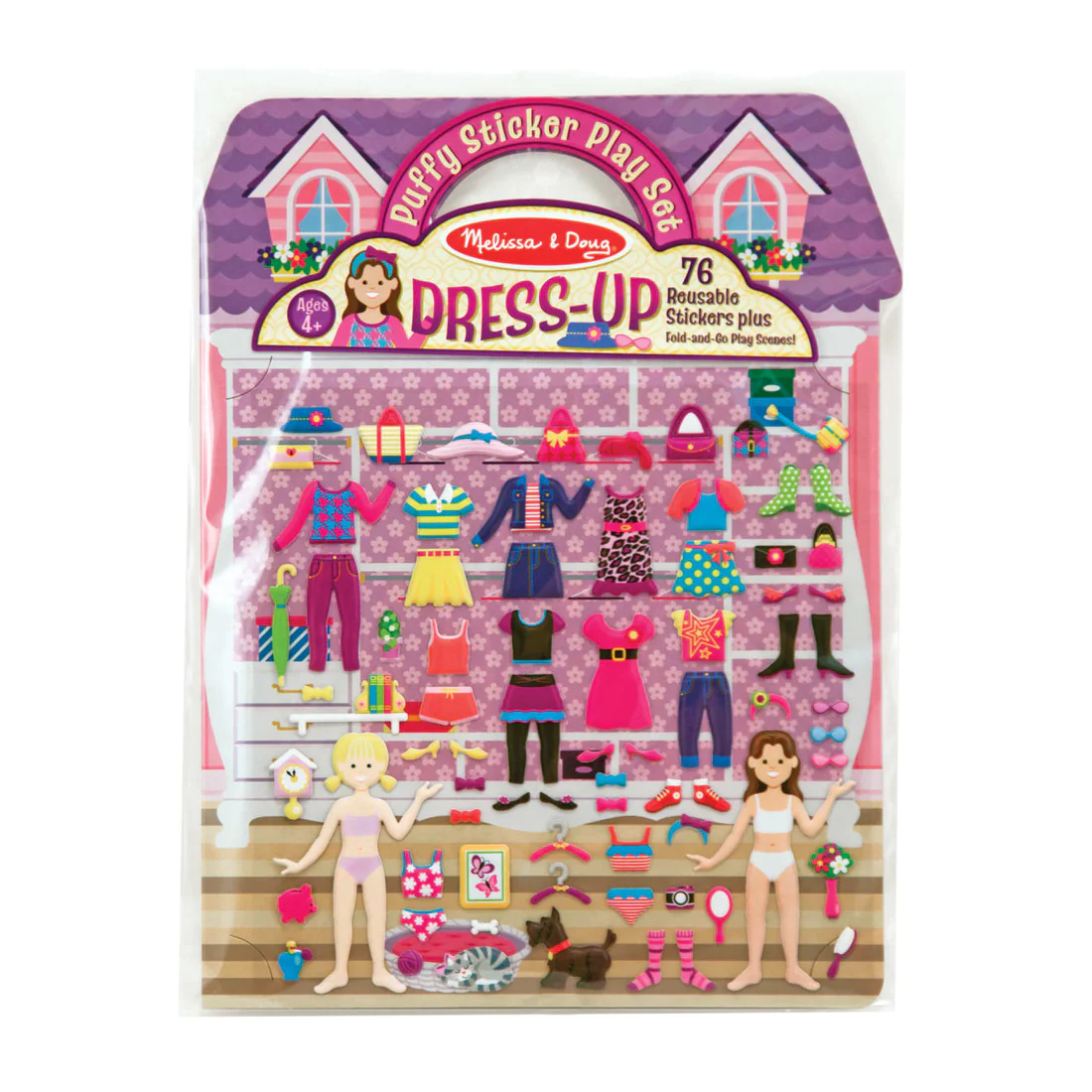 Reusable Puffy klistremerker spillesett: Dress-Up dress up - Melissa & Doug