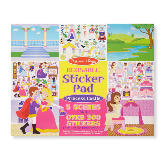 Gjenbrukbar klistremerkepute - Princess Castle princess castle - Melissa & Doug