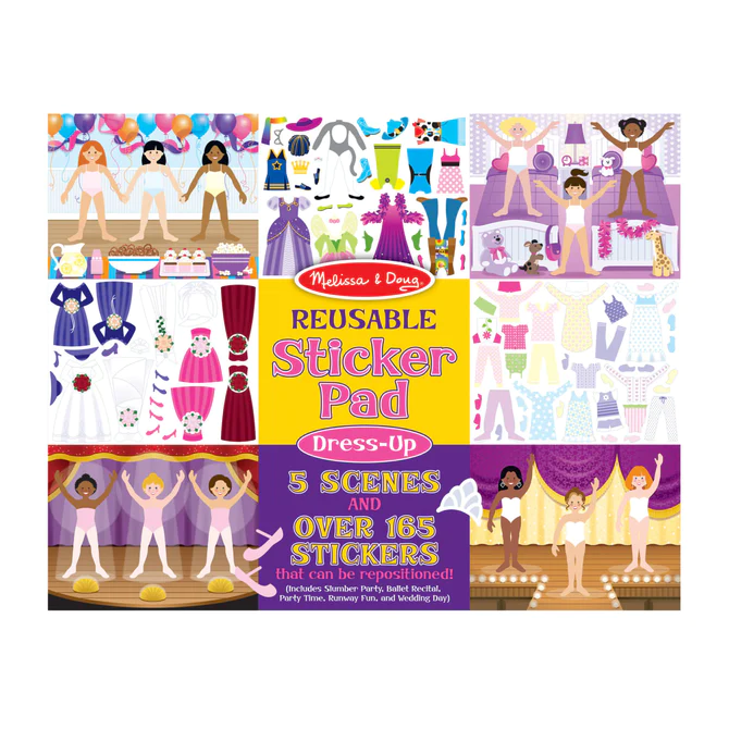Gjenbrukbar klistremerkepute - Dress-Up Dress up - Melissa & Doug