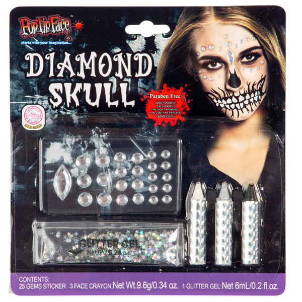 Make Up Kit Diamond Skull