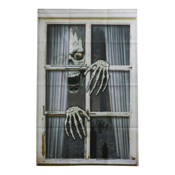 Window Decoration Scull & Hands 120 x 80 cm