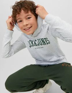 Josh sweat hood Grå - Jack&Jones