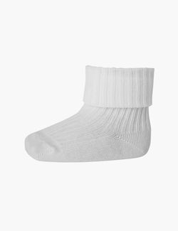 Cotton rib baby socks SNOW WHITE - MP 