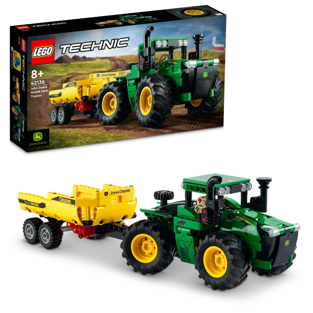 LEGO 42136 John Deere 9620R-traktor med firehjulstrekk  42136 - Lego Technic