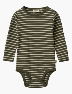 Body Berti Dark green stripe - Wheat