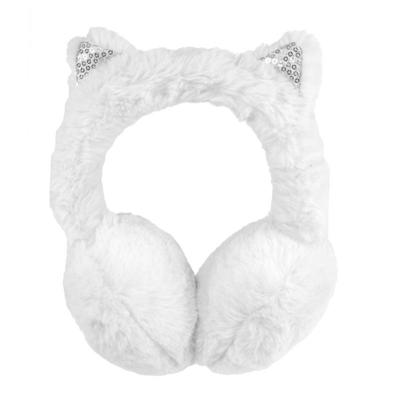  ØREVARMER HVIT M/GLITTERØRER  Kvit m/glitterøre - Tinka