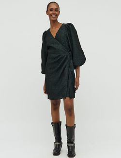 Dovie Dress Dark Sea Black - Mbym