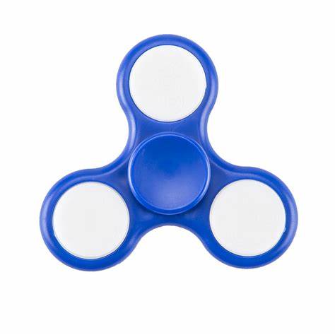 Spinner Plast m/led lys - Blå