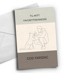 Farsdagskort Favorittmenneske - farsdag - Happystar