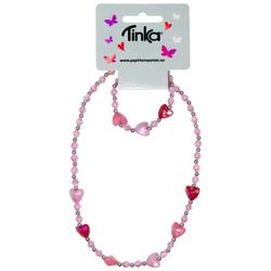 HALSKJEDE M/ARMBÅND HJERTER TINKA BEAUTY Halskjede - Tinka