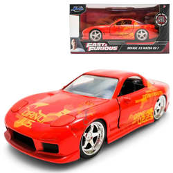 Fast & Furious Die Cast 1pk 1:32 Orange JLS Mazda RX-7 - Jada