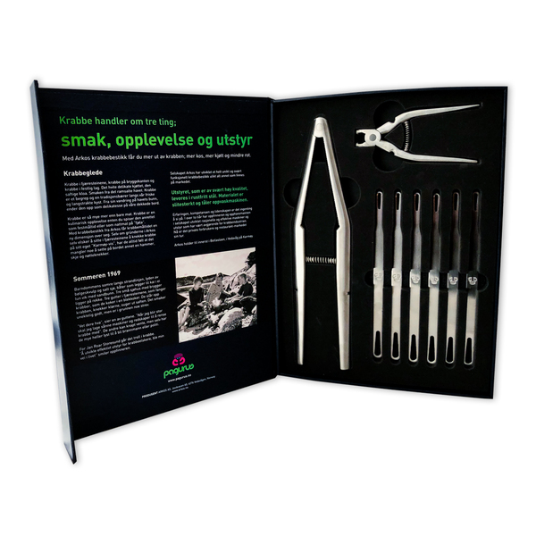 Pagurus krabbebestikk i gaveeske