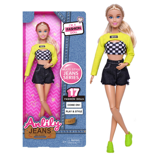 Anlily med jeans, blond