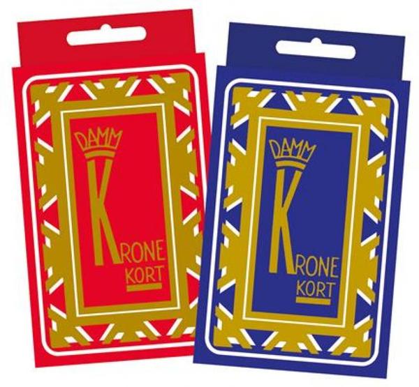 Spillkort kronekort rød/blå