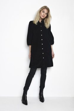 Eva Corduroy Dress Black deep - Kaffe Clothing