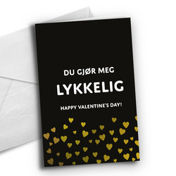 Valentine's day kort Du gjør meg lykkelig - Happystar