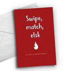 Valentine's day kort Swipe, match, elsk - Happystar