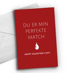 Valentine's day kort Perfekte match - Happystar