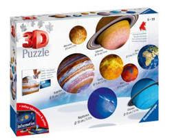 Ravensburger puslespill 3D Solsystem 27/54/72/108 3d  - Ravensburger