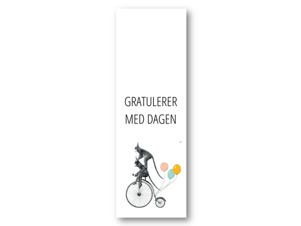 Gratulerer med dagen apekatter | 5x15 cm