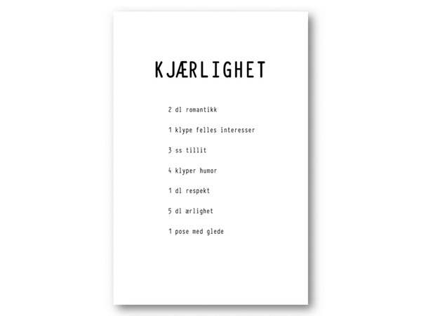  Kjærlighet | 10x15 cm