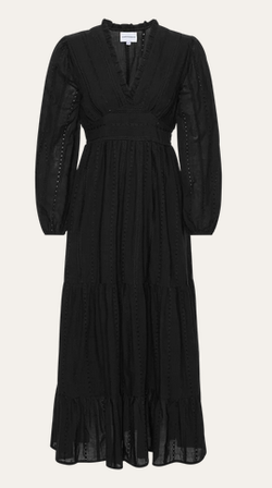 Umi Long Cotton Dress Black - American Dreams