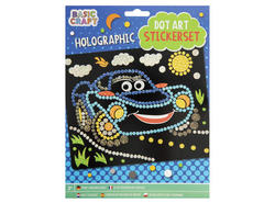 HOLOGRAPHIC DOT ART KLISTREMERKESETT BIL Bil - Hobby