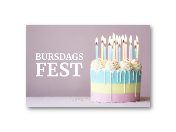 Bursdagsfest | 10x15 cm