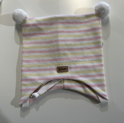 Knytelue stripet rosa/gul striper - Kivat