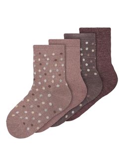 NBFWAK WOOL 4 PACK SOCK  Antler - Name It