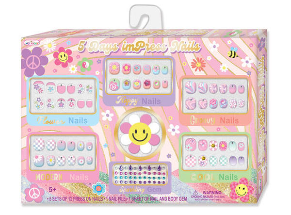 STORT NEGLESETT - HOT FOCUS GROOVY FLOWERS