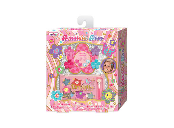 BEAUTIFUL DIVE - ØREPYNT OG ØYENSKYGGE HOT FOCUS GROOVY FLOWERS