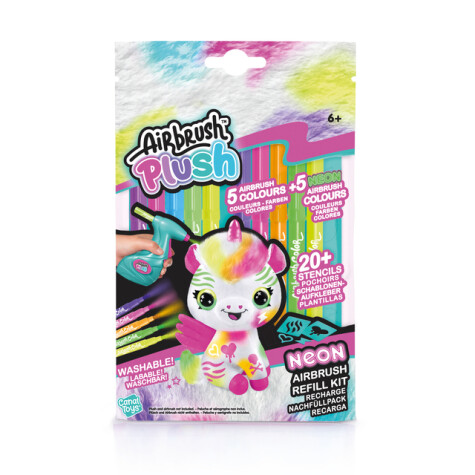AIRBRUSH PLUSH REFILL NEON KIT X 10 MARKS