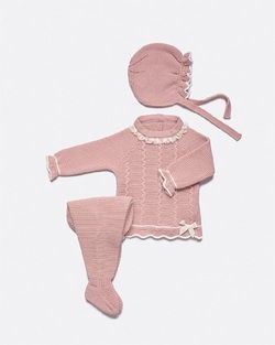 Knit set baby clothes  rosa - JULIANA 
