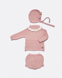 Knit set baby clothes  rosa - JULIANA 