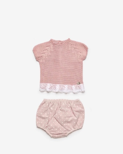 Knit set baby clothes  rosa - JULIANA 