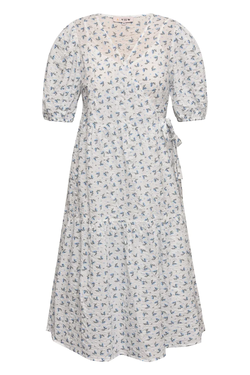 Colvina Dress White/Blue - A-view