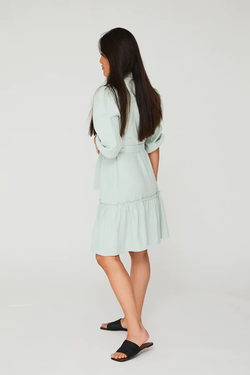 Linen Dress Mint - A-view