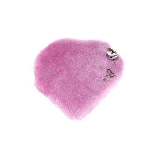 HJERTEDAGBOK PLYSJ M/LÅS LYS ROSA