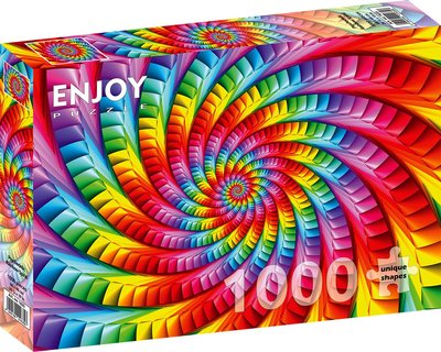 Enjoy puslespill 1000 Psychedelic Rainbow Spiral 1000 biter - Enjoy puzzle