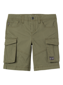 NKMRYAN REG TWILL SHORTS 6776 DEEP LICHEN GREEN - Name It