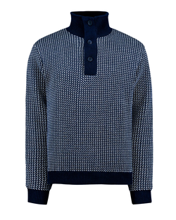 HOLEBROOK T-NECK WINDSTOPPER GENSER Navy/Jaquard mønster - Holebrook