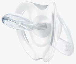 Genius silikonsmokk 2 pk, hvit og turkis