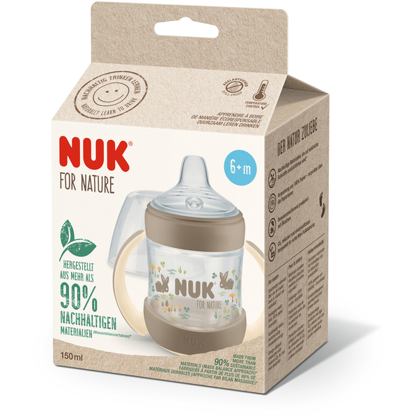 Nuk for nature Learner bottle, silikon 6mnd+